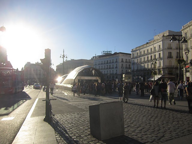 The central Puerta de Sol square. Safe at day, safe at night