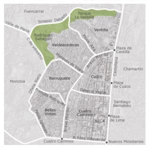 best neighborhoods for professionals temporarily relocated to Madrid